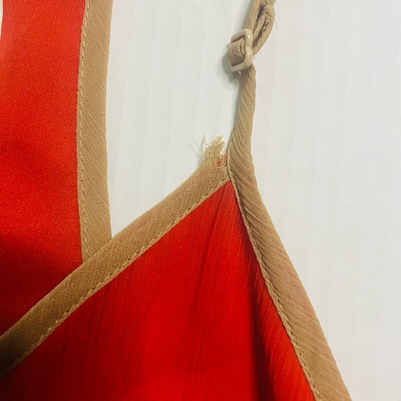 Soilmates pleated coral short jumpsuit. - Picture 4 of 5